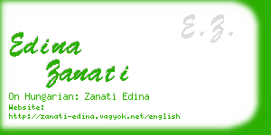 edina zanati business card